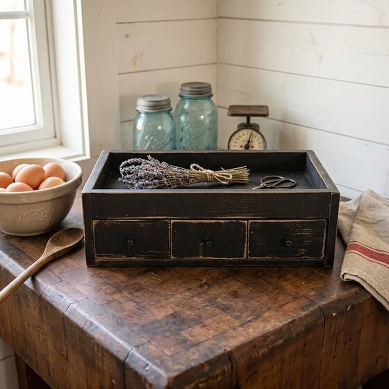 Three Drawer Decorative Box Tray