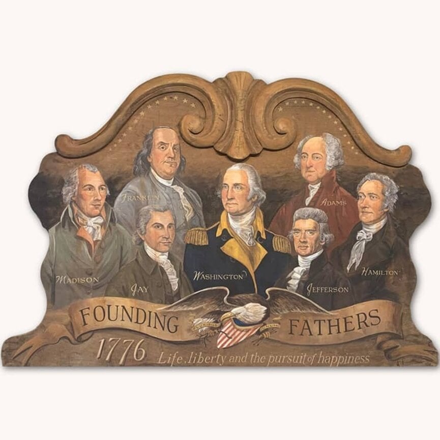 Terri Palmer Hand Painted Founding Fathers Original Artwork - 31" x 23"