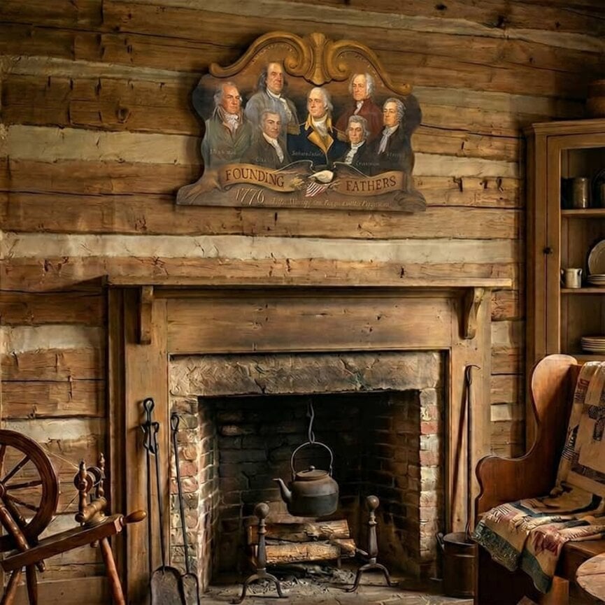 Terri Palmer Hand Painted Founding Fathers Original Artwork - 31" x 23"