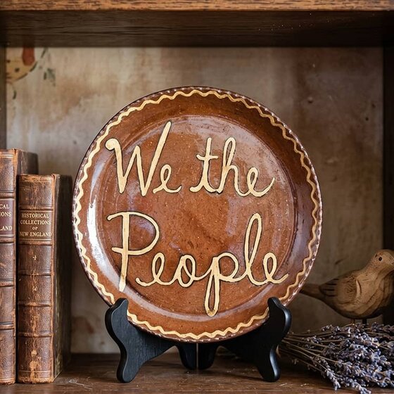 We The People Round Plate - 9"