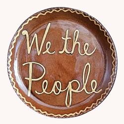 Smith Redware We The People Round Plate - 9"