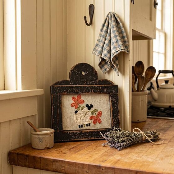 Sheep with Flowers Needle Punch