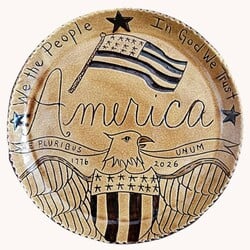 Smith Redware We The People In God We Trust America E Pluribus Unum - 10.5"