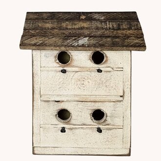 White Beadboard Bird House - 13"