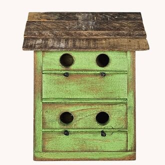Bright Green Beadboard Bird House - 13"
