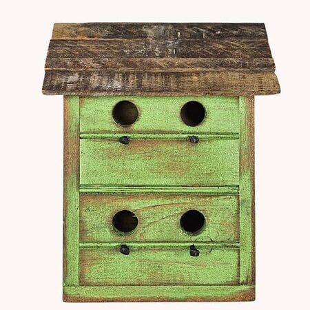 Bright Green Beadboard Bird House - 13"