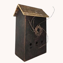 Print Birdhouse Black 3 Hole - 13" x 7" x 19"