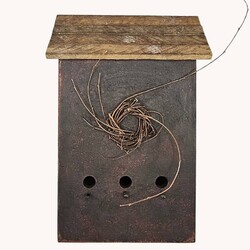 Print Birdhouse Black 3 Hole - 13" x 7" x 19"