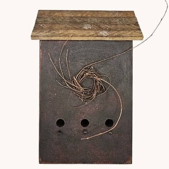 Black Print Birdhouse 3 Hole - 19"