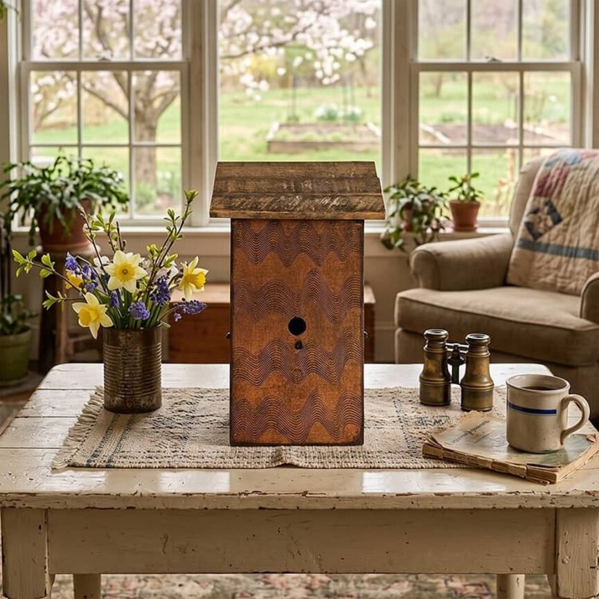 Birdhouse Three Hole Combed Stain - 16" X 9.5"