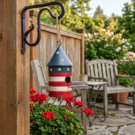 Round Patriotic Birdhouse - 12.75"