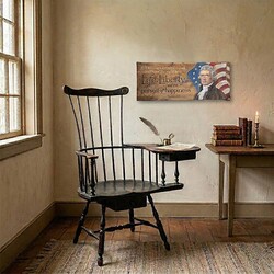 Terri Palmer Hand Painted Thomas Jefferson Life, Liberty & Pursuit of Happiness - 23" x 9.5"
