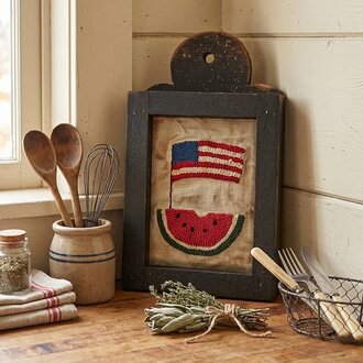Sampler Flag with Watermelon Needle Punch
