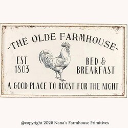 The Olde Farmhouse Sign - 18.5" x 32"