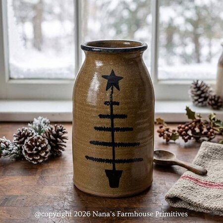 Feather Tree Canning Crock - Large