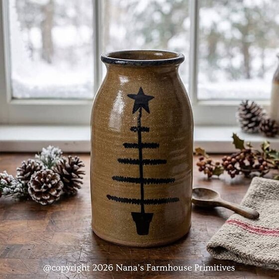 Feather Tree Canning Crock - Large