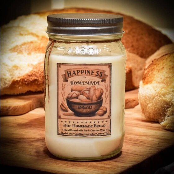 Hot Homemade Bread 16oz Soy Jar Candle