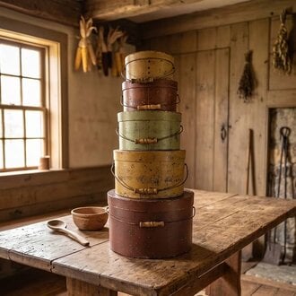 Round Pantry Stacking Boxes with Lid & Handle