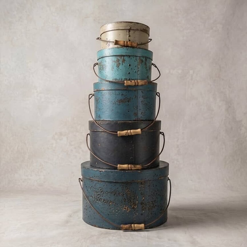 Round Pantry Stacking Boxes Set of 5 - 27.5" T