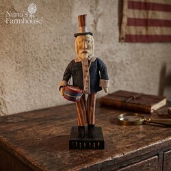 Uncle Sam Standing on Box with Drum - 15"