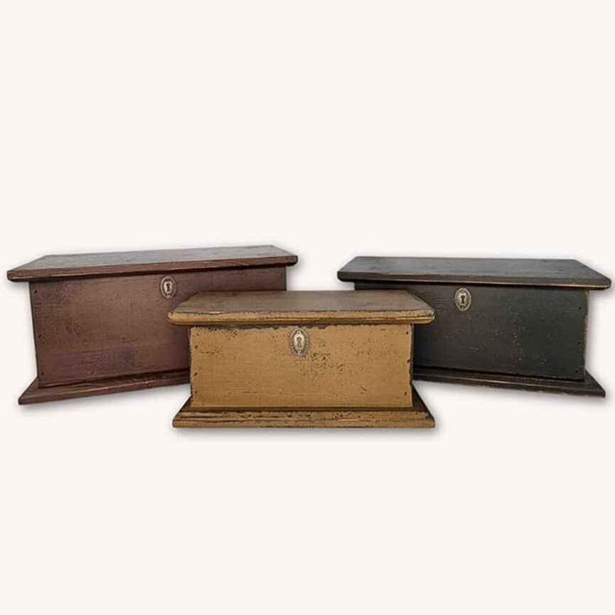 Three Stacking Wooden Boxes - 21" x 17" x 8"