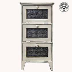 Veggie Bin Three Door Old Mill Insert Buttermilk - 34.5"