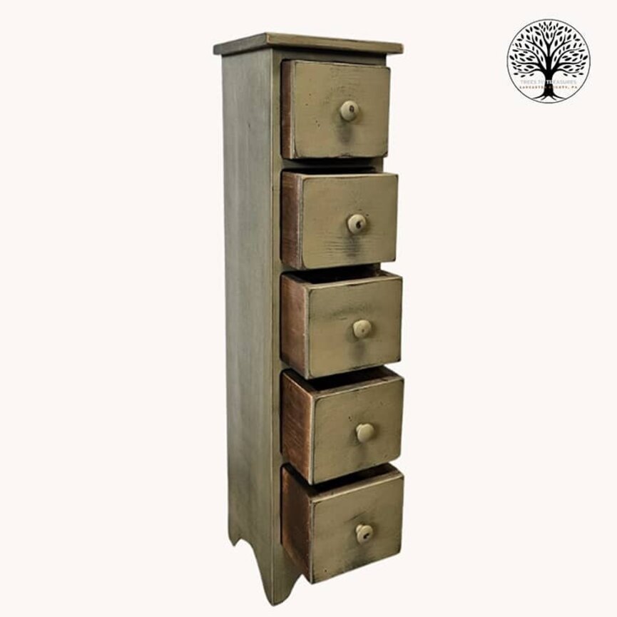 Five Drawer Candlestand - 39" x 8.5" x 9"