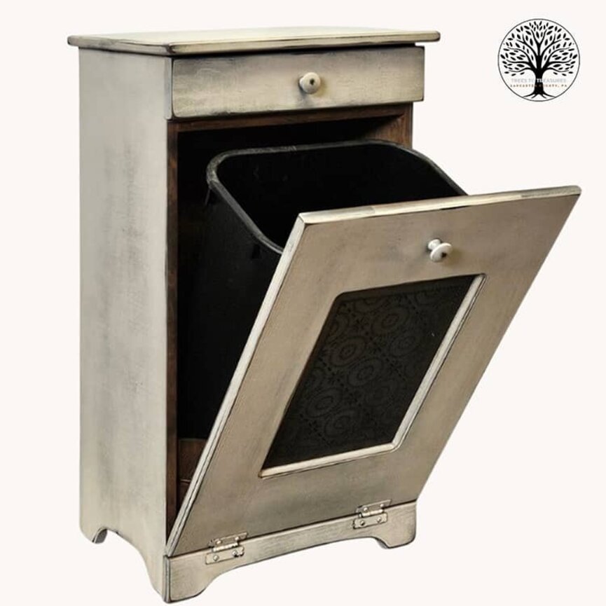 Tilt Trash Bin Buttermilk Old Mill Insert - 32" x 19"