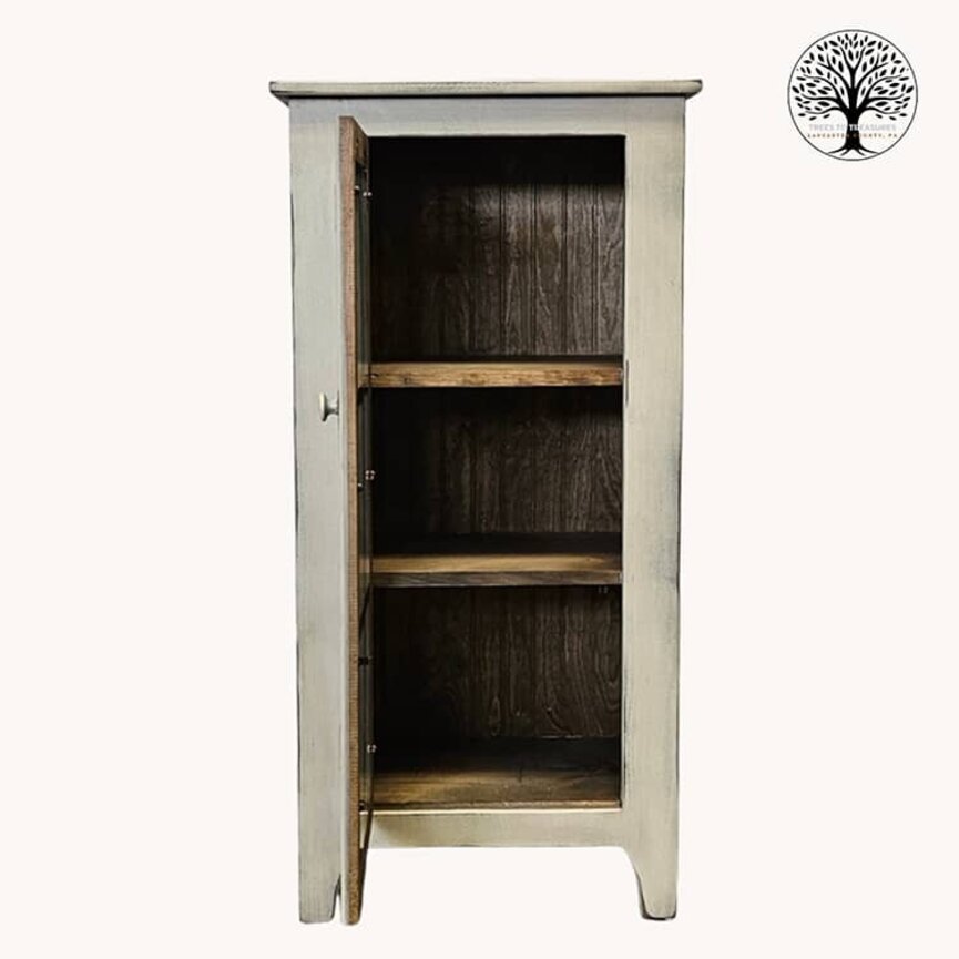 One Door Curio 6 Glass Pane Buttermilk - 43"