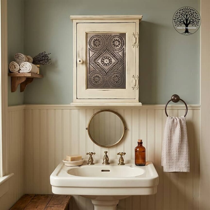 Medicine Cabinet Buttermilk Old Mill Insert - 21" x 15" x 6"