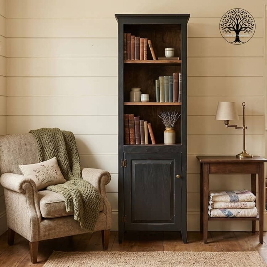 Book Shelf with One Door - 67" x 20" x 11.75"