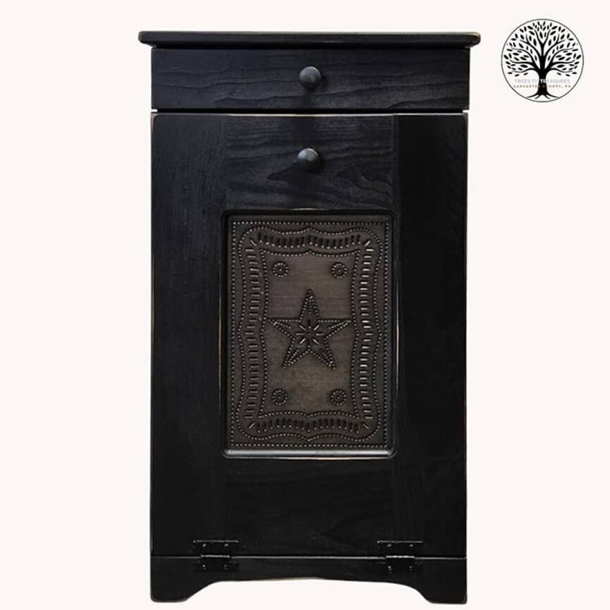 Primitive Star Trash Can in black