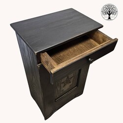 Primitive Star Trash Can in black