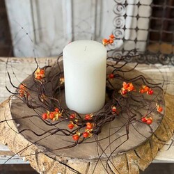 Wild Vine Bittersweet Candle Ring - 4" Inner 12" Dia