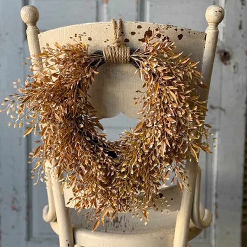 Ambermist Sage Hanging Wreath - 15"