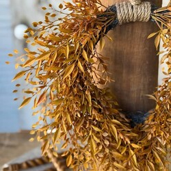 Barley Twist Sage Hanging Wreath - 15"