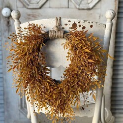 Barley Twist Sage Hanging Wreath - 15"