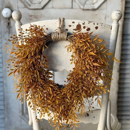 Barley Twist Sage Hanging Wreath