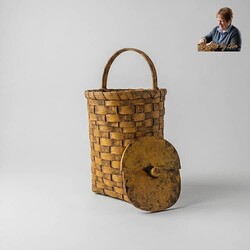 Covered Storage Basket with Lid Mustard - 18.5"