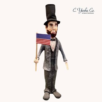 Primitive Handmade Abe Lincoln 14"