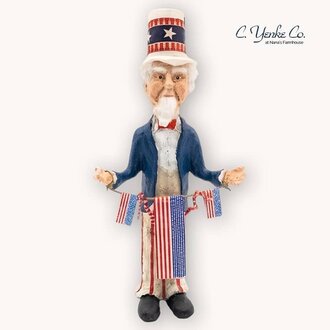 Primitive Handmade Uncle Sam - 14"