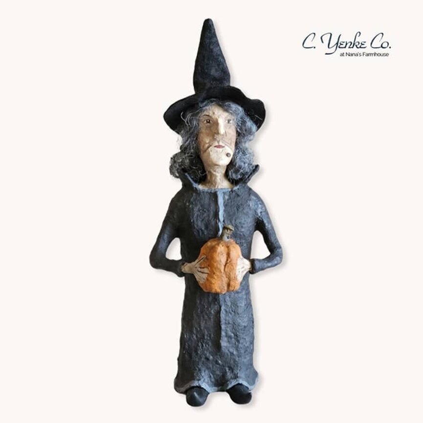Halloween Witch White Face Handmade - 10.5"