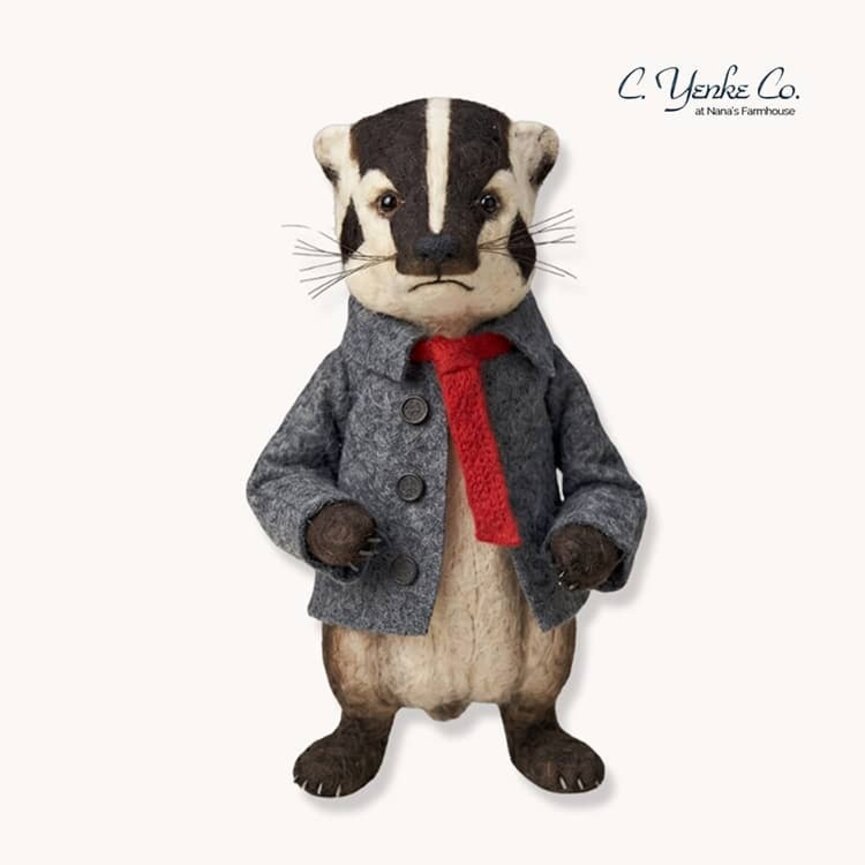 Bobby The Badger Blue Coat - 8.5"
