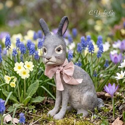 Jack Rabbit Black Tailed with Pink Ribbon - 8.75"