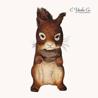 Red Squirrel Figurine with Acorn