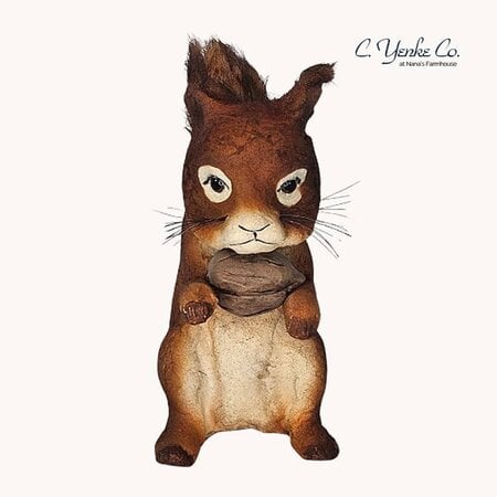 Red Squirrel Figurine with Acorn