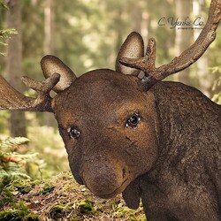 Moose with Antlers Small - 11"