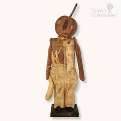 Patches Boy with Tan Pants Holding a Gourd & Fall Sign - 21"