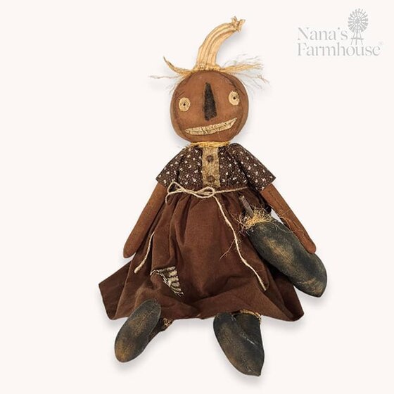 Tambra Girl Doll Holding Pumpkin