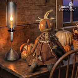Tambra Girl Doll with Brown Dress Holding Pumpkin - 27"